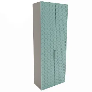 Шкаф 2 дверный, фрезерованные фасады в эмали LE-210.44-1