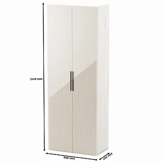 Шкаф 2 дверный, фрезерованные фасады в эмали LE-210.44-1