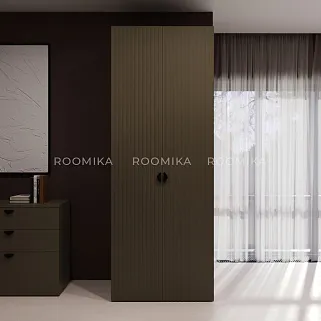 Шкаф 2 дверный, фрезерованные фасады в эмали LE-210.60-2