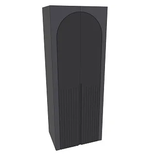 Шкаф 2 дверный, фрезерованные фасады в эмали LE-210.60-2