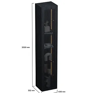 Шкаф навесной с подсветкой, фасады натуральный шпон LF275.350