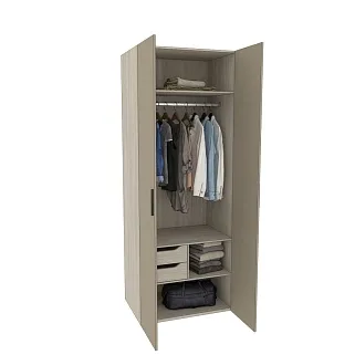 Шкаф двухдверный с узкими ящиками L210.60-2