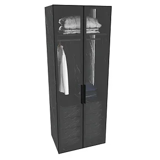 Шкаф для спальни с четырьмя ящиками и штангой с подсветкой R210.60-3