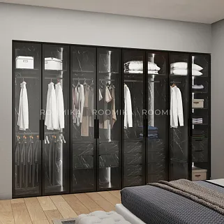 Шкаф для спальни с двумя ящиками и штангой с подсветкой R210.60-2