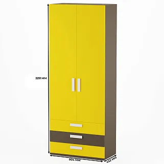 Шкаф двухдверный 3 ящика E211