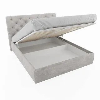 Кровать двуспальная мягкая MIRA с подъемным механизмом, 140x200