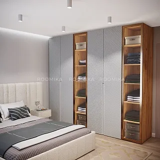 Шкаф для спальни с полками с подсветкой R220.60-4.1