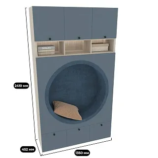 Секция с нишей и мягкими элементами L430.45