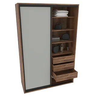 Шкаф-купе ХG160.60-3, профиль INTEGRO, фасад МДФ