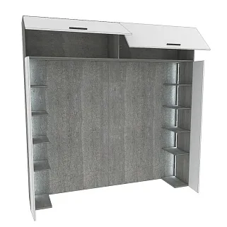 Ниша для кровати с секциями с подсветкой LG407.44