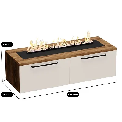 Тумба ТВ напольная с электрокамином L548.451
