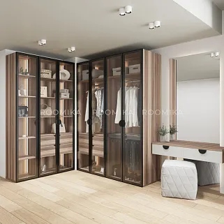 Шкаф с встроенными ящиками с подсветкой R214.2