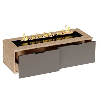 Тумба ТВ напольная с электрокамином L548.450