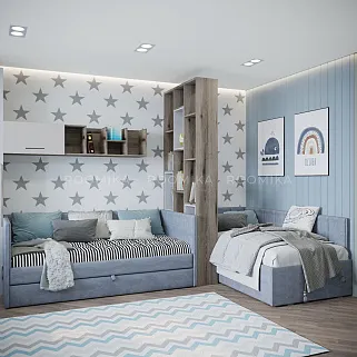 Кровать со вторым выдвижным спальным местом LINE М2