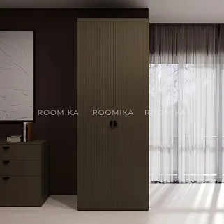 Шкаф 2 дверный, фрезерованные фасады в эмали LE-210.60-2