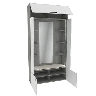 Секция с зеркалом и полками с подсветкой LG408