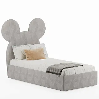 Кровать односпальная мягкая MICKEY с подъемным механизмом, 90x190