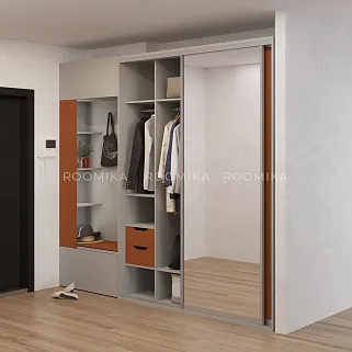 Шкаф-купе U182 тип 3 МДФ/зеркало