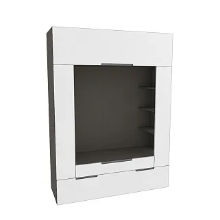 Секция для ТV с подсветкой, фасады в эмали LE406.60