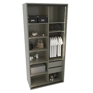 Шкаф-купе ХG126.60-3, профиль INTEGRO, стекло Сатинато белое, с подсветкой