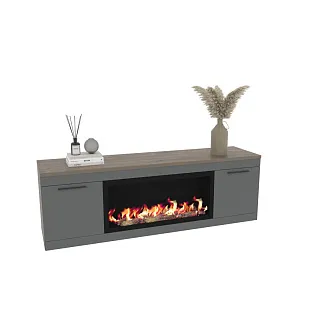 Тумба ТВ навесная с электрокамином L545.451