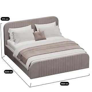 Кровать двуспальная мягкая MALTA с подъемным механизмом, 180x200