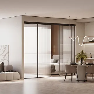 Межкомнатная перегородка для спальни, стекло Эстриадо GRACE 4