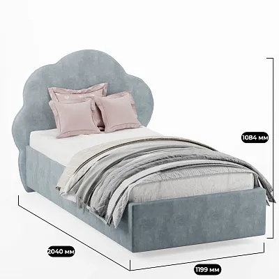 Кровать односпальная мягкая CLOUD  с подъемным механизмом, 90x190