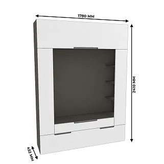 Секция для ТV с подсветкой, фасады в эмали LE406.44