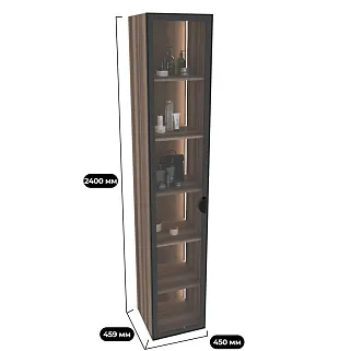Шкаф со стеклянными фасадом с подсветкой R220.2