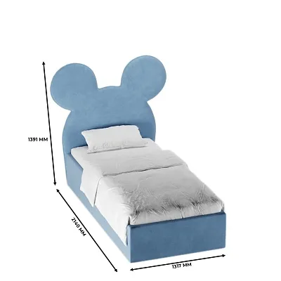 Кровать односпальная мягкая MICKEY с подъемным механизмом, 90x200