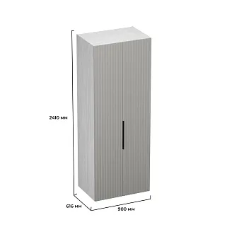 Шкаф 2 дверный, фрезерованные фасады в эмали LE-210.60-1