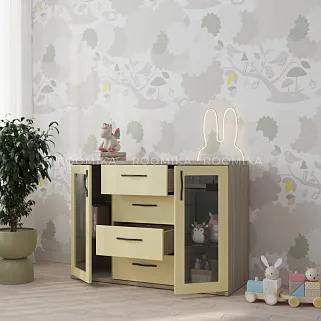 Комод со стеклянными полками P707.1