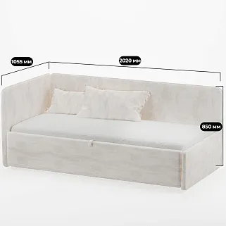 Кровать с подъемным механизмом и ящиком для белья RUBY М1