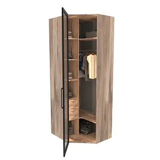 Шкаф угловой со стеклянным фасадом с подсветкой R218