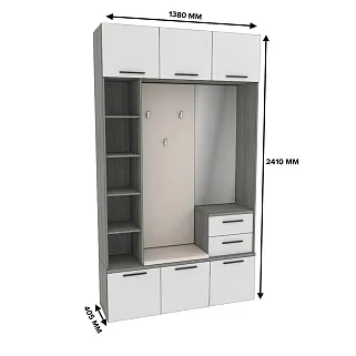 Секция с вешалкой и стеллажом LG-416