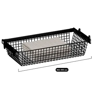 BELLE Корзина для белья 900 мм, цвет черный, BE90BABL