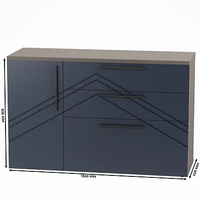 Комод с фрезерованными фасадами в эмали LE706 L/R