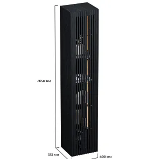 Шкаф навесной с подсветкой, фасады натуральный шпон LF275.350