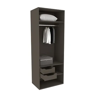 Шкаф двухдверный с узкими ящиками, фасады в эмали LE210.60-2