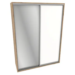 Шкаф-купе ХG180.60-2, профиль INTEGRO, фасад МДФ/зеркало серебро