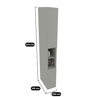 Шкаф книжный с нишей узкий L226.300.600