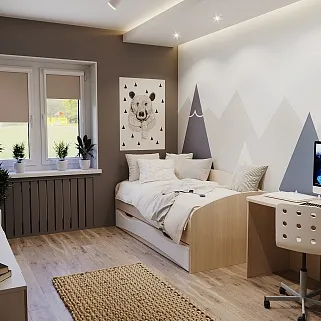 Кровать с выдвижным спальным местом P910, 90x190