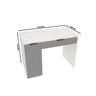 Cтол письменный с тумбой с фрезерованными фасадами LE717 L/R