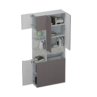 Шкаф с нишей с подсветкой, фасады в эмали LE212.3-90