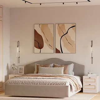 Кровать двуспальная мягкая CELINE с подъемным механизмом, 140x200