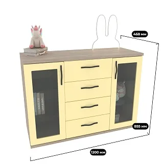 Комод со стеклянными полками P707.1