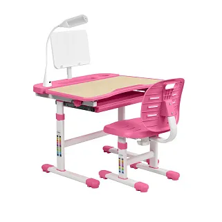 Комплект парта + стул трансформеры Cura Pink-w FUNDESK