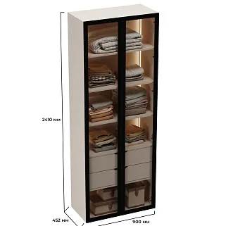 Шкаф с встроенными ящиками с подсветкой R214.2