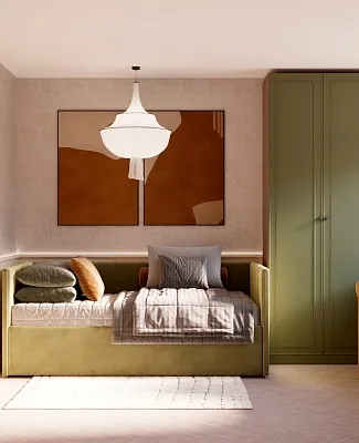 Кровать с подъемным механизмом и ящиком для белья LINE 1